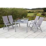 Gardenson Vrtna Garnitura Taviano, 5-Delno, Aluminij, Steklo | Shoptok.si