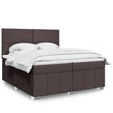  Krevet s oprugama i madracem tamnosmeđi 200x200 cm od tkanine | shoptok.hr