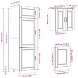  8-dijelni set kuhinjskih ormarića Kalmar konstruiranog drva | shoptok.hr