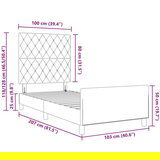 vidaXL Krevetni okvir tamnoplave boje 100x200 cm od baršuna | shoptok.hr
