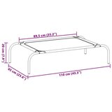 vidaXL Povišeni krevet za pse crni 110x65x20 cm Oxford tkanina i čelik | shoptok.hr