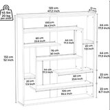Olimp Sport Polica za knjige SEBASTIAN visoki sjaj-belo | ePonuda.com