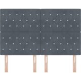  LED glava kreveta S LED lampica Dijamantni s uzglavljem Tamno siva 80 cm Baršun | shoptok.hr