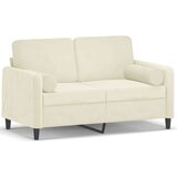  Dvosjed s ukrasnim jastucima krem 120 cm baršunasti | shoptok.hr