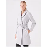 LC Waikiki Women's Jacket Collar Plain Cachet Coat