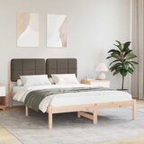  Krevetni okvir s tapiciranim uzglavljem Sivo-smeđa 140 x 190 cm | shoptok.hr