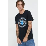 Jack & Jones Bombažna kratka majica črna barva | Shoptok.si