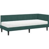  Kutni krevetni okvir s madracem 2 kom. Tamnozelena 80 x 200 cm | Shoptok.si