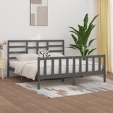 vidaXL Okvir za krevet od masivne borovine sivi 200 x 200 cm Cijene