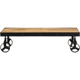  Stolić za kavu s kotačima od masivnog drva manga 100x55x26 cm | shoptok.hr