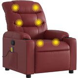Maison Chic masažni naslanjač - Relax naslanjač vinsko rdeče umetno usnje, (22134569) | Shoptok.si