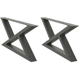  Noge za stolić 2 kom antracit 70x(30-31 3) cm čelik | shoptok.hr