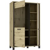 Livetastic Visoka Komoda Trondheim, Barva Hrasta, Črna | Shoptok.si