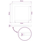  Pravokutni stolni vrh 90 x 90 x 3 cm Četvrtasti - Prirodna 90 x 90 x 3 5 cm Živi rub 2 strane | shoptok.hr