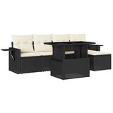  The Living Store Vrtna sedežna garnitura 6-delna z blazinami črna poli ratan - Vrtna Sedežna Garniture, (21463867) | Shoptok.si