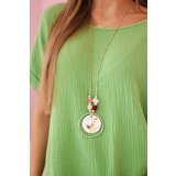 Kesi Włoski Muslin blouse with a necklace olive | Eponuda.ba