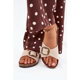 Boto Women's sandals on cork platform with buckle beige Vianara | shoptok.hr