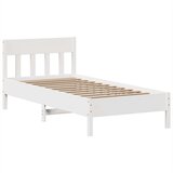 vidaXL Okvir kreveta bez madraca bijeli 90 x 190 cm masivna borovina | shoptok.hr