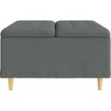  Otoman za pohranu s jastukom Tamno siva 80 x 80 x 45 cm tkanina | shoptok.hr