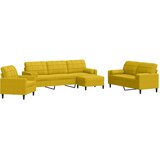  4-dijelni set sofa s jastucima žuti baršunasti | shoptok.hr