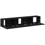 Set TV komoda Zidne 2 pcs Crni hrast Konstruirano drvo | shoptok.hr