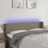  LED uzglavlje smeđesivo 147x16x78/88 cm od tkanine | shoptok.hr