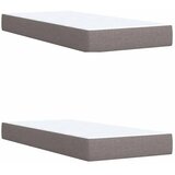  Podesivi krevet s madracem 2 kom. Sivosmeđa Tkanina - Sivosmeđa 200 x 200 cm Dizajn linija | shoptok.hr