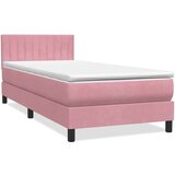 Box Spring krevet s madracem ružičasti 100x220 cm baršun | shoptok.hr