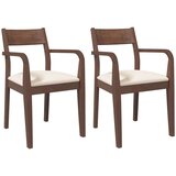 Furnova Jedilni stoli z blazinami 2 kosa Brown Solid Wood Rubber, (21929526) | Shoptok.si