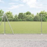 vidaXL varjena žična ograja s 7 flanšnimi stebri 1.2x10 m Pocinkano jeklo Cene