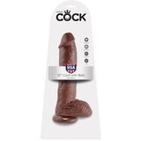 King Cock 10" COCK BROWN WITH BALLS 25.4 CM Cene