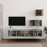  Komplet TV omaric 4-delni betonsko siv inženirski les, (20734773) | Shoptok.si