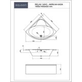 AQUAART kada relax 140/O kutna akrilna kada s oblogom 1400X1400X620 | shoptok.hr