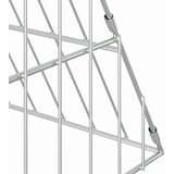  Kletka za piščance srebrna 215 x 100 x 85 cm Cinkana jeklena, (5000204327) | Shoptok.si