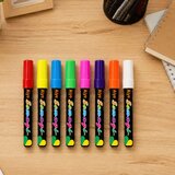  Set neonskih tekućih markera s vrhom dlijeta, 8 komada. | shoptok.hr