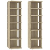 Ormarići za cipele 2 kom boja hrasta sonome 27,5 x 27 x 102 cm | shoptok.hr