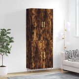  Visoka komoda dimljeni hrast 69 5x34x180 cm konstruiranog drva | shoptok.hr
