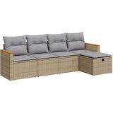 vidaXL 5-dijelni vrtni set sofa s jastucima bež od poliratana | shoptok.hr