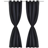 Furnova Zatemnitvene zavese 2 kosa z obročki 135x175 cm črne barve, (21918436) | Shoptok.si