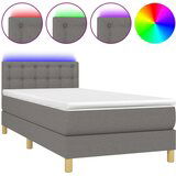  Box spring s madracem LED tamnosivi 100x200 cm tkanina | shoptok.hr