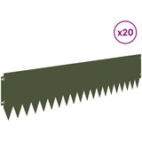  Ograda oko Travnjaka 20 kom. 103 x 25 cm Čelik Maslinastozelena | shoptok.hr