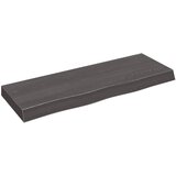 vidaXL Stenska polica temno siva 80x30x6 cm obdelana trdna hrastovina | Shoptok.si