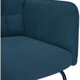  Stolica za ljuljanje s osloncem za noge plava baršunasta | shoptok.hr