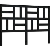  Posteljno vzglavje črno 126x4x104 cm trdna borovina, (20643608) | Shoptok.si