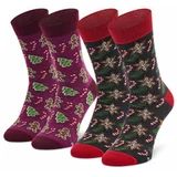 Rainbow Socks Set 2 parov nisex visokih nogavic u Xmas Socks Balls Adult Gifts Pak 2 Pisana