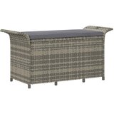  Vrtna klupa s jastukom siva 116 x 46 x 57 cm od poliratana | Eponuda.ba