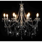 Luster s perlama srebrni 8 žarulja E14 | shoptok.hr