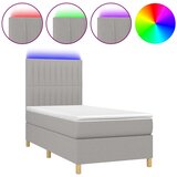  box spring s madracem LED svjetlosivi 80x200 cm tkanina | shoptok.hr