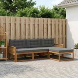  Set vanjskih sofa 4 kom. Prirodna i antracit | shoptok.hr