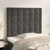  Posteljno vzglavje 2 kosa temno sivo 90x5x78/88 cm žamet, (20792897) Cene